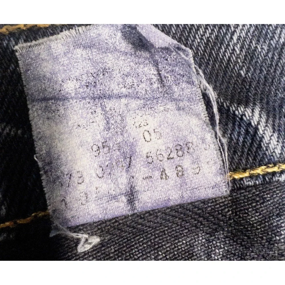 Vtg 1997 Levis 565 Wide Leg Womens 12 Rough Hem Made In USA Stone‎ Wash